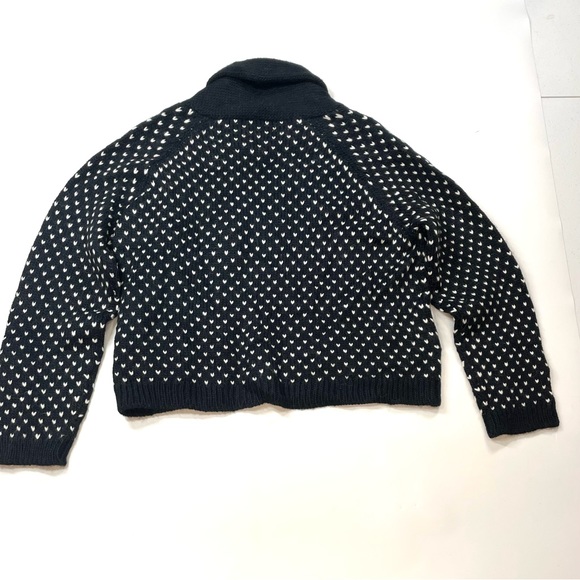 THE GREAT The Tiny Hearts Lodge Jacquard Cardigan Size 2 - Picture 7 of 8